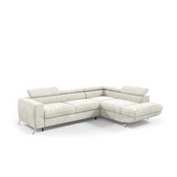 ECKSOFA Marios Mit Schlaffunktion - Creme, Holzwerkstoff/Textil (202/260cm) - Fun Möbel