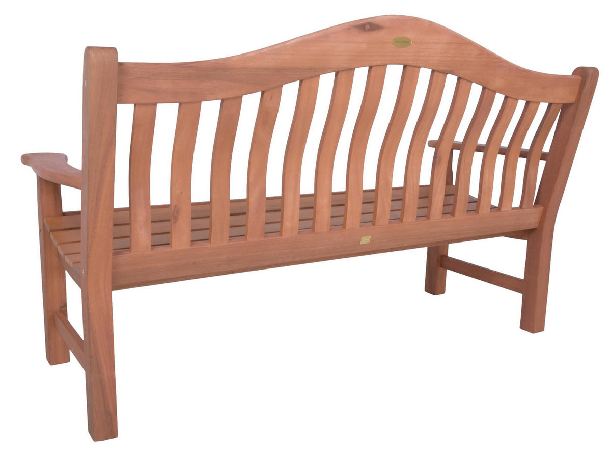 GARTENBANK Catrin 3-Sitzer Terrassenbank - Braun, Holz (151/92.5/67cm) - DELUKE