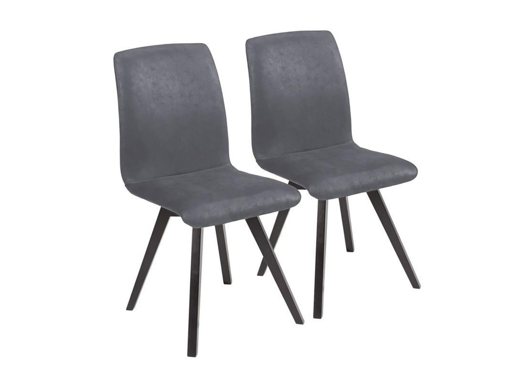 POLSTERSTUHL (2er-Set) Delphine Massivholz 48 x 56 x 92 Schwarz/Grau - Anthrazit/Schwarz, Holz (56/92/48cm) - 58aufmkessel