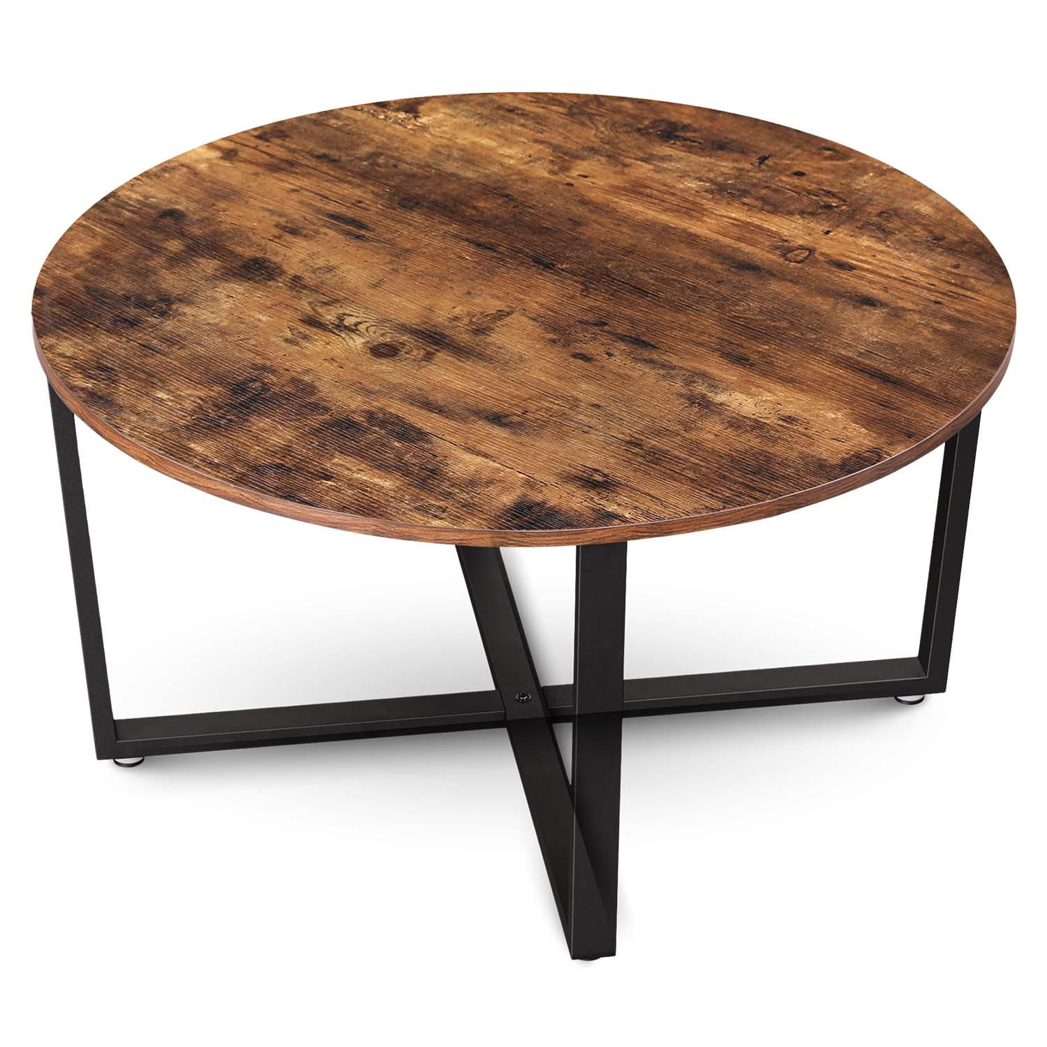 COUCHTISCH Indie - Holzfarben / Metall - Ø 88cm - Naturfarben, Holzwerkstoff (88/88/47cm) - holz4home