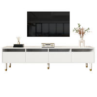 TV-SCHRANK 178/35/45 cm weiß MDF mit 4 Schubladen und Kabelmanagement - Weiß, Holzwerkstoff (178/45/35cm) - OKWISH