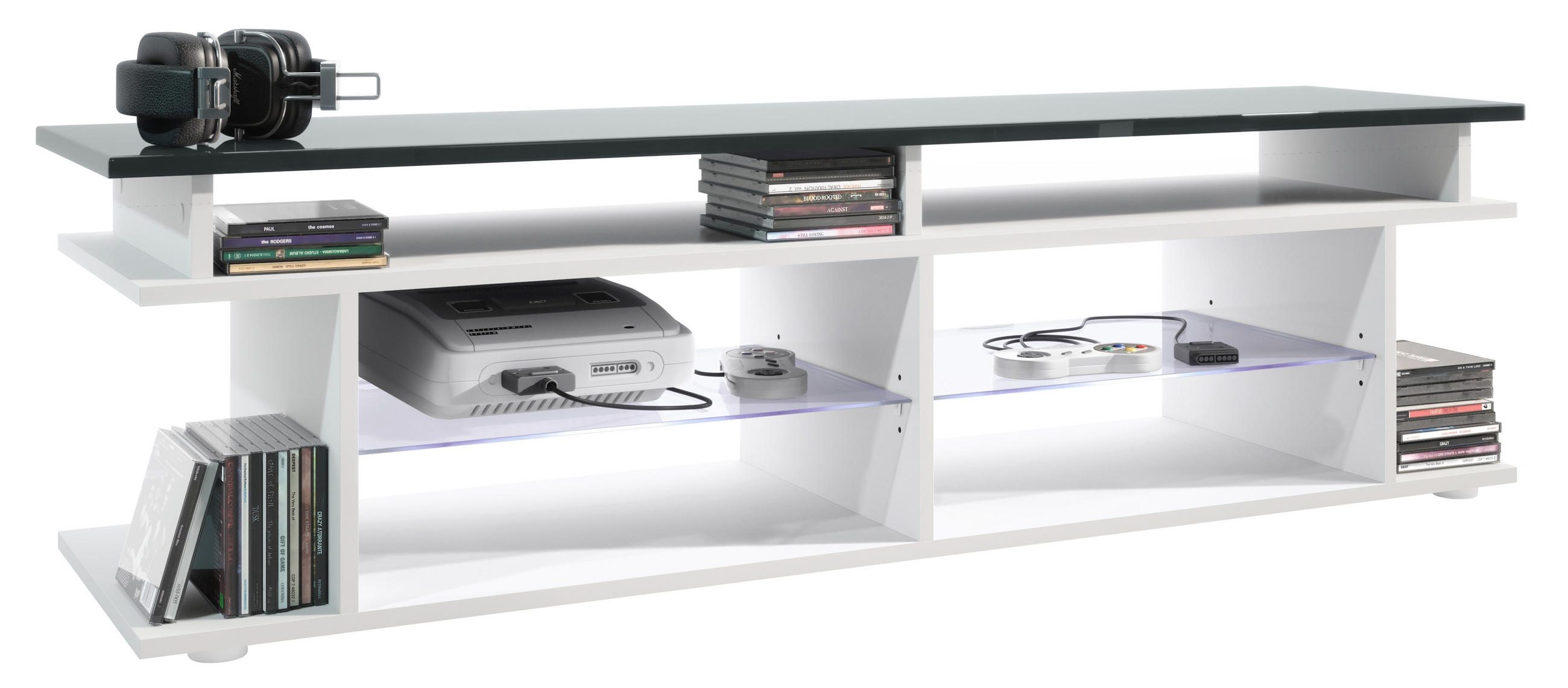 Vladon Lowboard Grau 138.5x39x37.5 cm