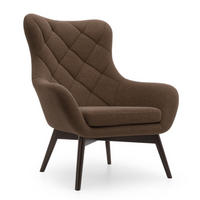 SESSEL Braun Lisa Caro Auf Holzbeinen - Braun, Textil (88/108/88cm) - Sepro Meble