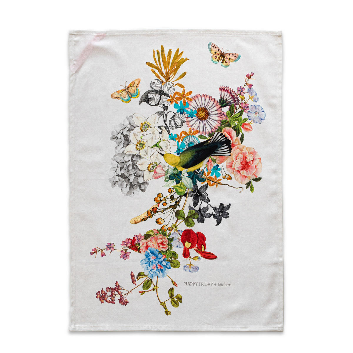 GESCHIRRTUCH (2 tlg) floral branch 70x50 cm mehrfarbig - Multicolor, Textil (70/50cm) - Happy Friday