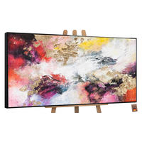 GEMÄLDE Heller Garten Schattenfugenrahmen Schwarz 200x100 cm - Schwarz, Holz (200/100cm) - YS-art gallery