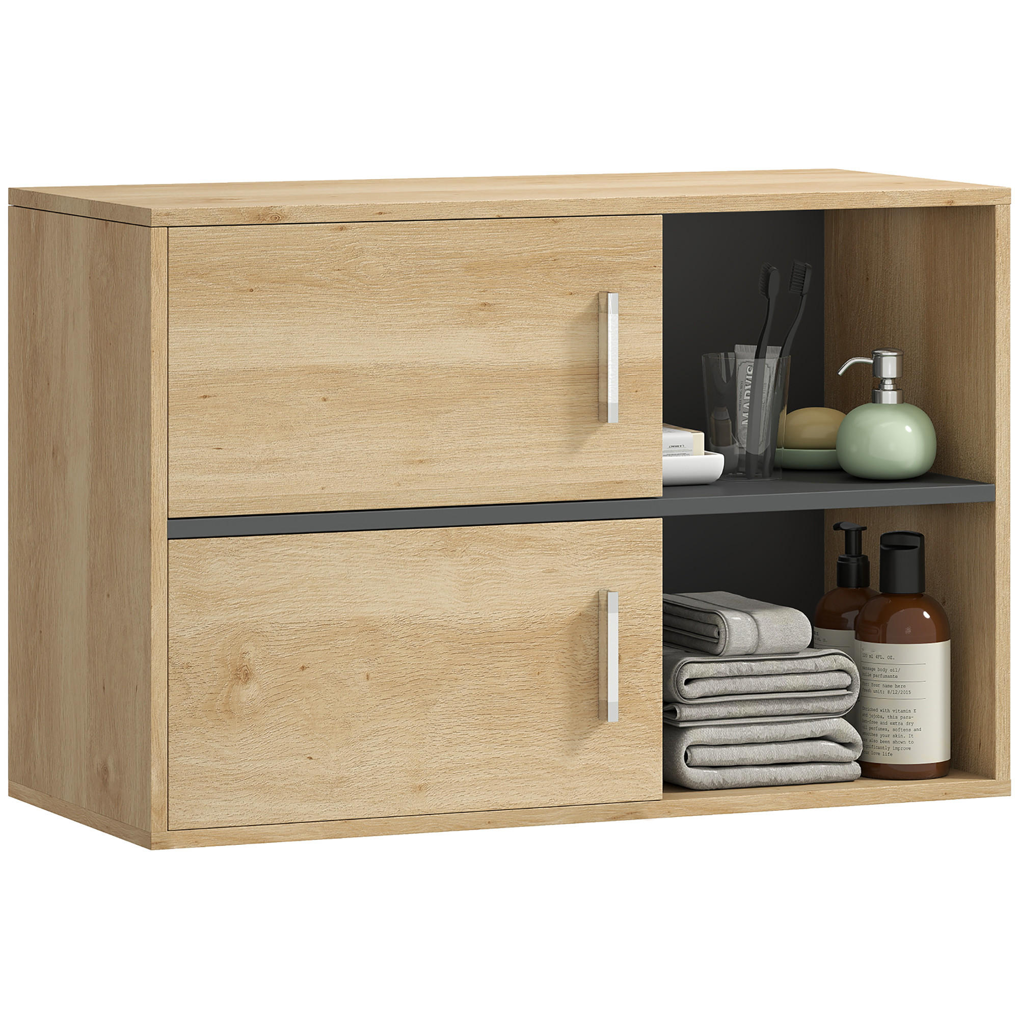 HÄNGESCHRANK Naturholz 1 Stück - Beige, Kunststoff (80/57.5/35cm) - GiPP