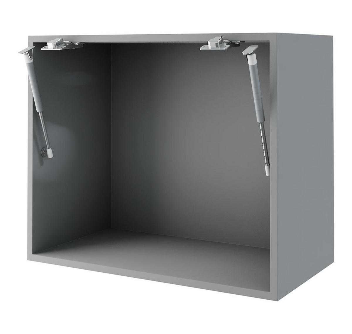 KLAPPHÄNGESCHRANK Kvantum W8/60 Weiß Matt / Grau Matt 60 / 32,5 / 50cm - Weiß/Grau, Holz/Holzwerkstoff (60/50/32.5cm) - Feldmann-Wohnen