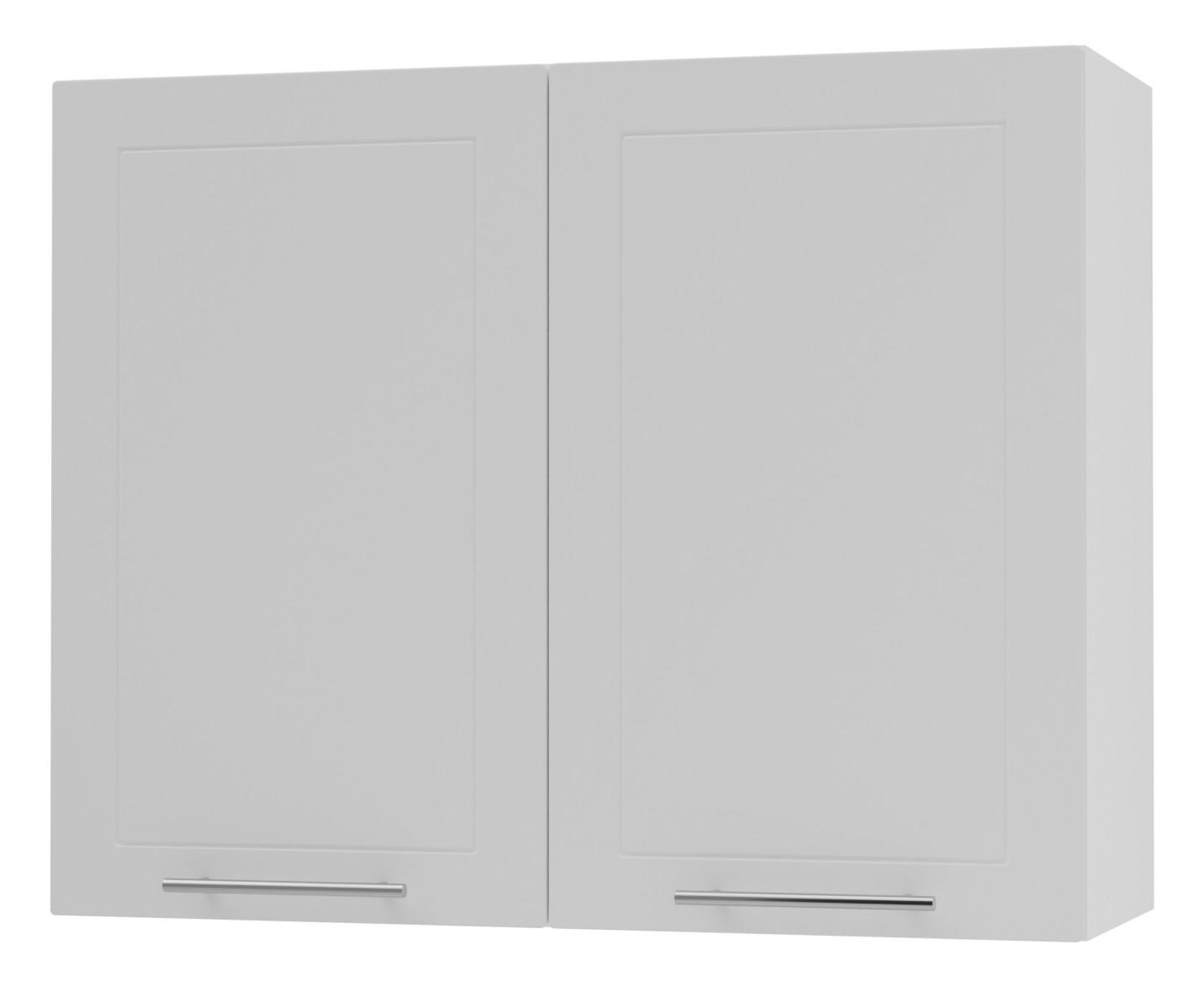 Feldmann-Wohnen Küchenhängeschrank Weiß, Weiß 80x72x32.5 cm