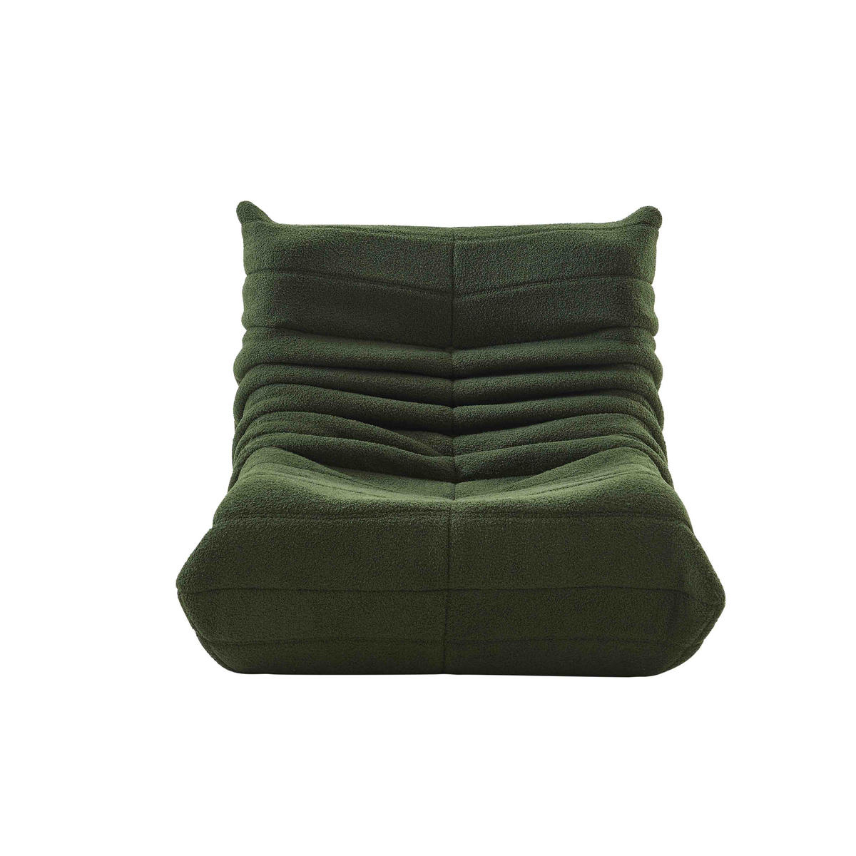 LIEGESESSEL 85/110/79 cm Grün Ergonomische Unterstützung für Schlafzimmer Wohnzimmer - Grün, Textil (110/79/85cm) - OKWISH