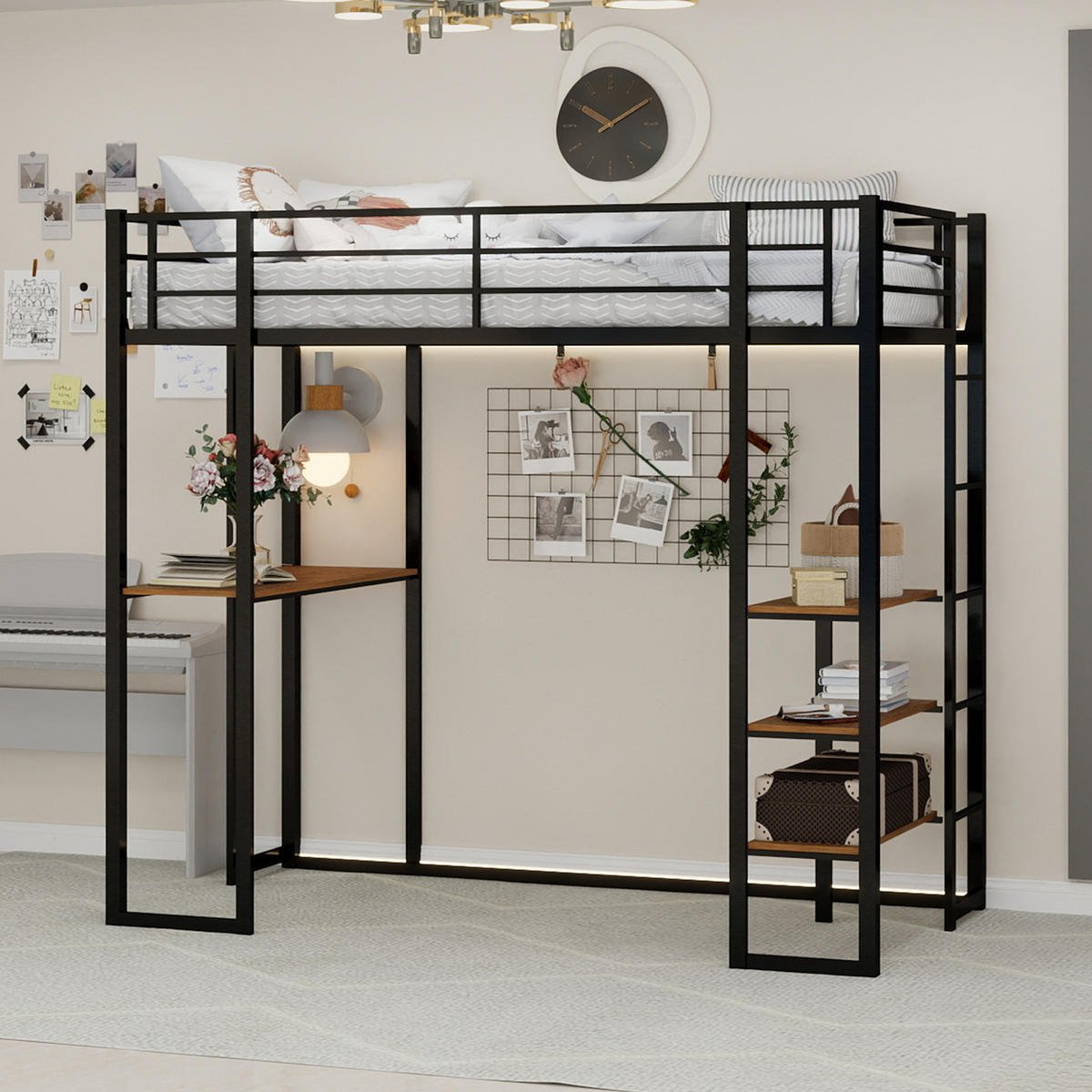 HOCHBETT Eisen Schwarz - Schwarz, Metall - Raumix