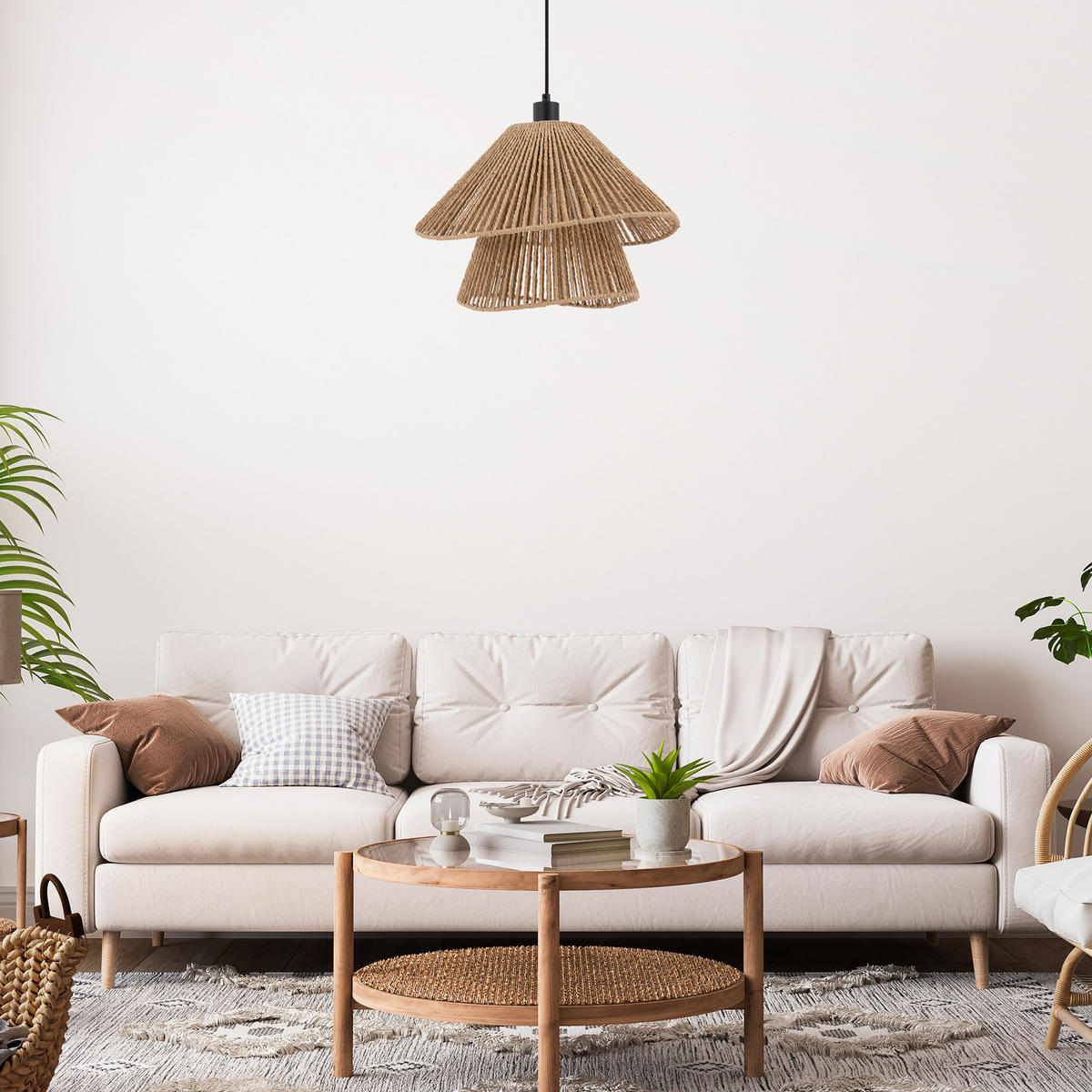 PENDELLEUCHTE Hugo - Schwarz, Metall (45/45/35cm) - Paco Home