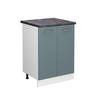 KÜCHENUNTERSCHRANK R-Line Blau-Grau 60 cm, AP Anthrazit - Blaugrau/Weiß, Holzwerkstoff (60/81.6/60cm) - Vicco