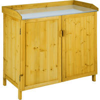 PFLANZTISCH Vita,98 x 48 x 95 cm,braun - Braun, Holz (98/48/95cm) - tectake