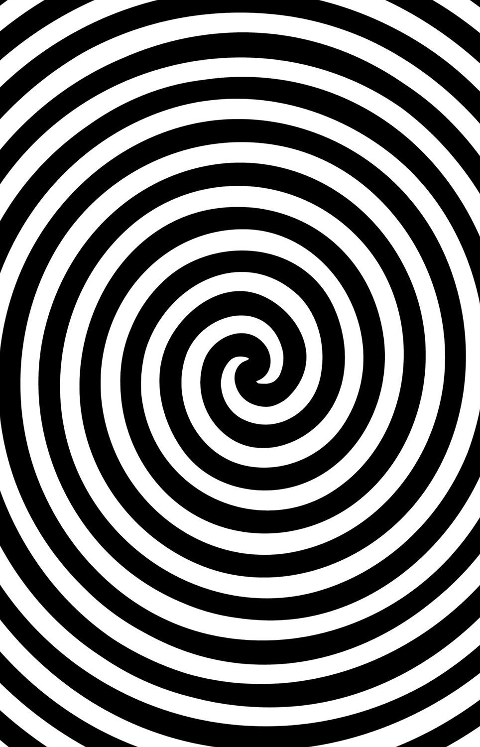 VERDUNKELUNGSROLLO 90x140 cm Hypnotisierender Kreis - Schwarz, Textil (90/140cm) - TULUP