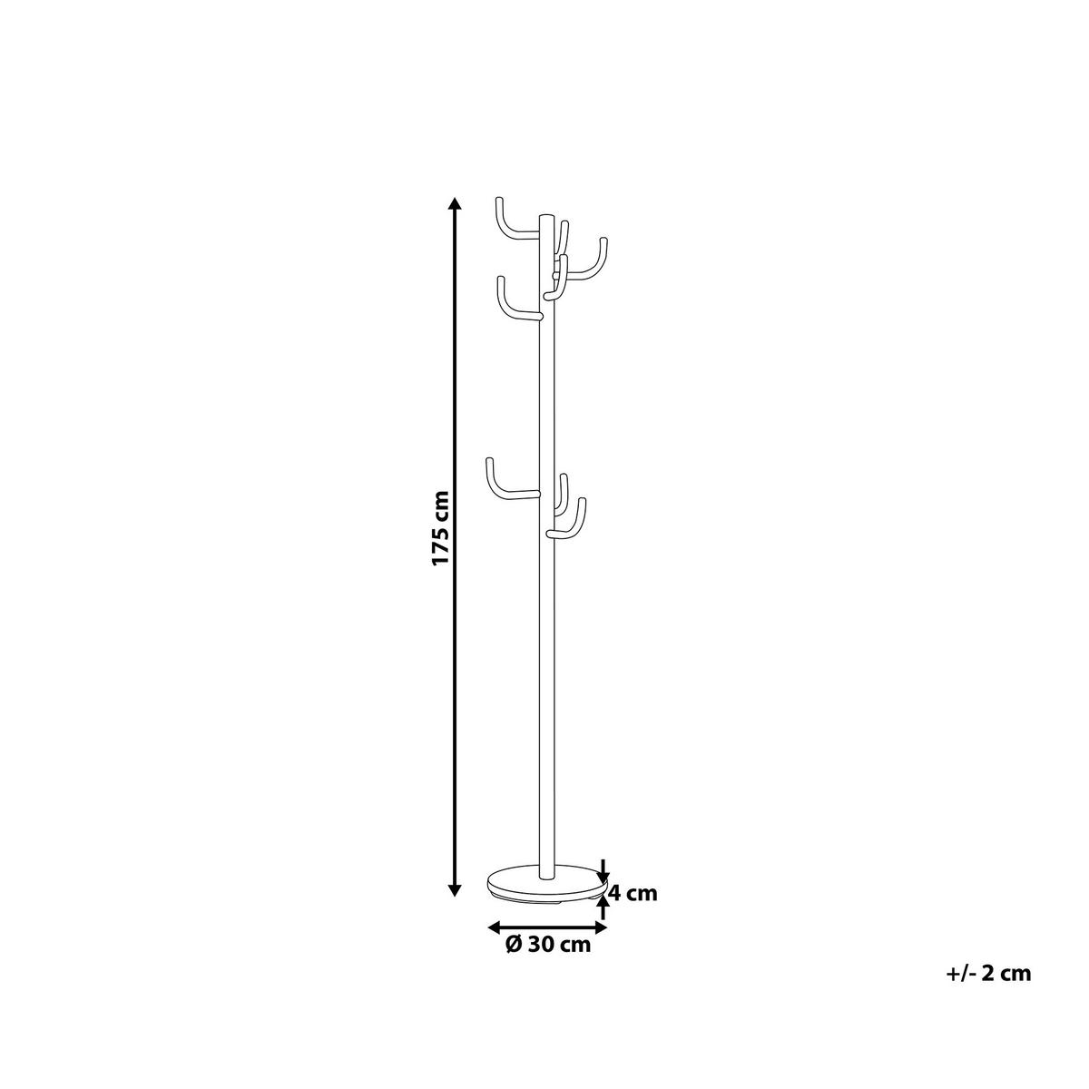 KLEIDERSTÄNDER Chromstahl silber 175 cm Trenton - Silberfarben, Metall (30/175/30cm) - Beliani