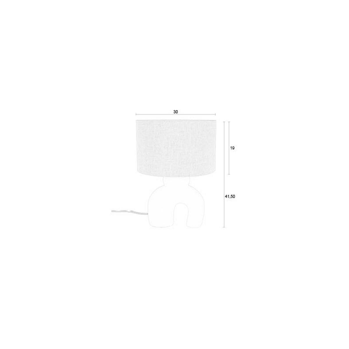 TISCHLAMPE Bibi Off-White - Weiß, Stein (30/30/41.5cm) - Zuiver