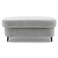 POUF PRIAM 104 x 60 cm Velours Grau - Schwarz/Grau, Holz/Textil (104/43/60cm) - Muffo