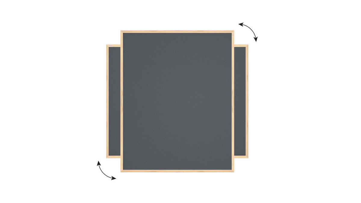 GRAU Pinnwand mit Holz Rahmen 120x90cm Korktafel Korkwand - Grau, Holz (120/90/1.5cm) - ALLboards