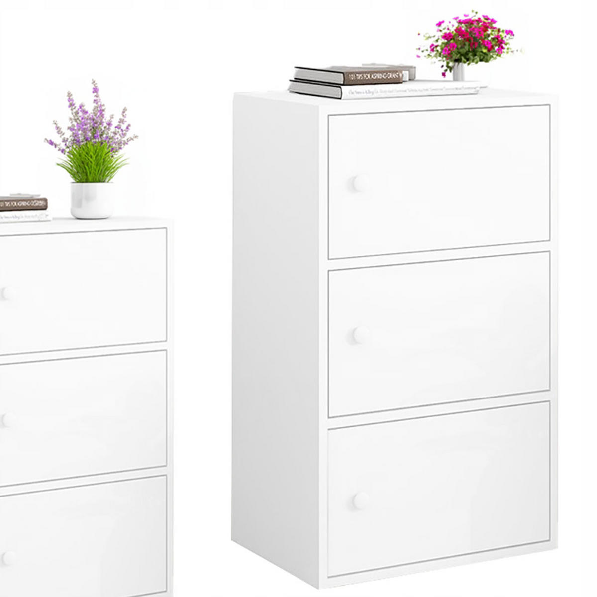 STANDREGAL , weiß, 78/30/40 cm - Weiß, Holz (40/78/30cm) - MUVU