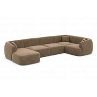 WOHNLANDSCHAFT Azura Braun Samtstoff - Braun, Kunststoff (325/78/177cm)