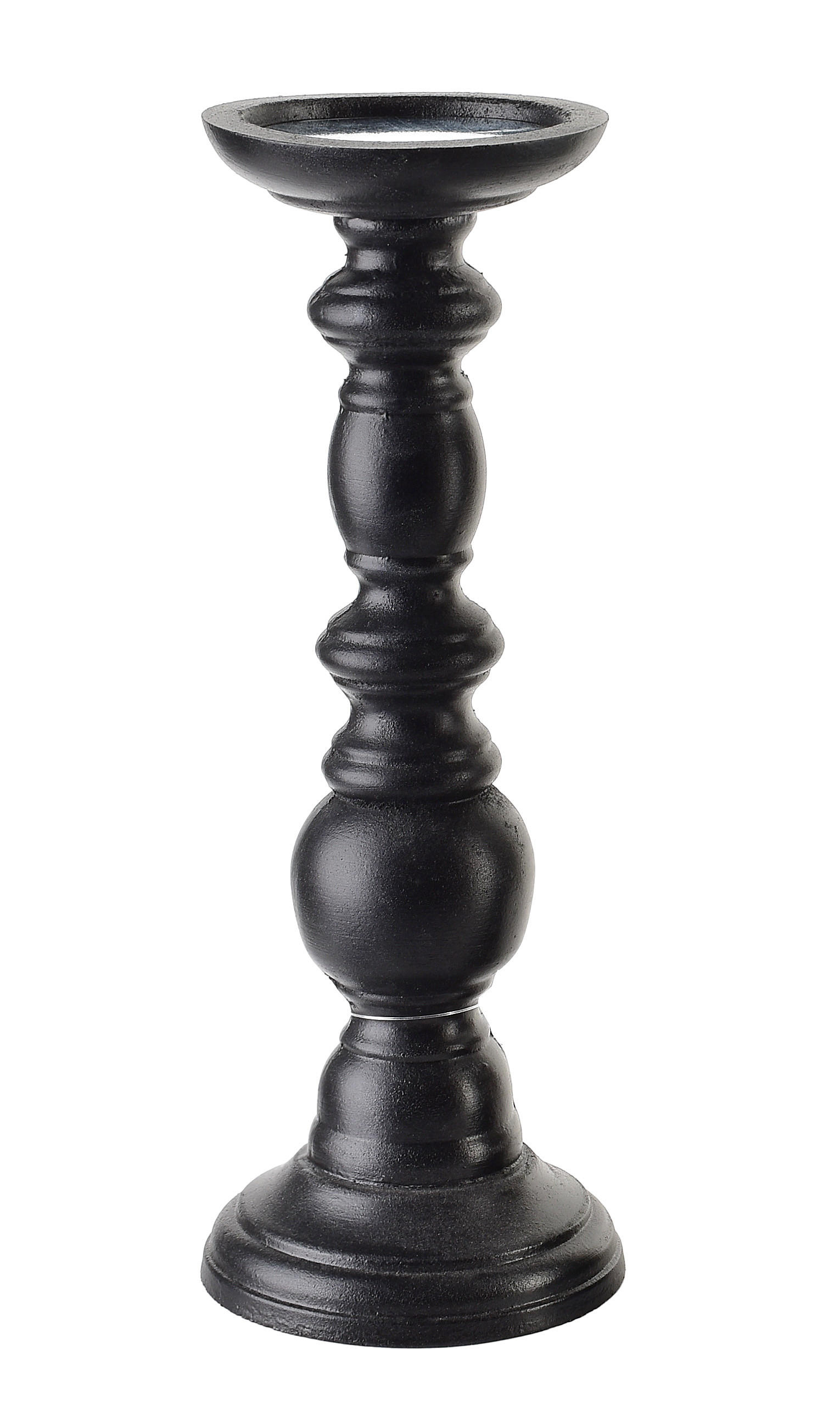 KERZENHALTER Daz schwarz 10/10/29 cm Hoz - Schwarz, Holz (10/29/10cm) - Mondex