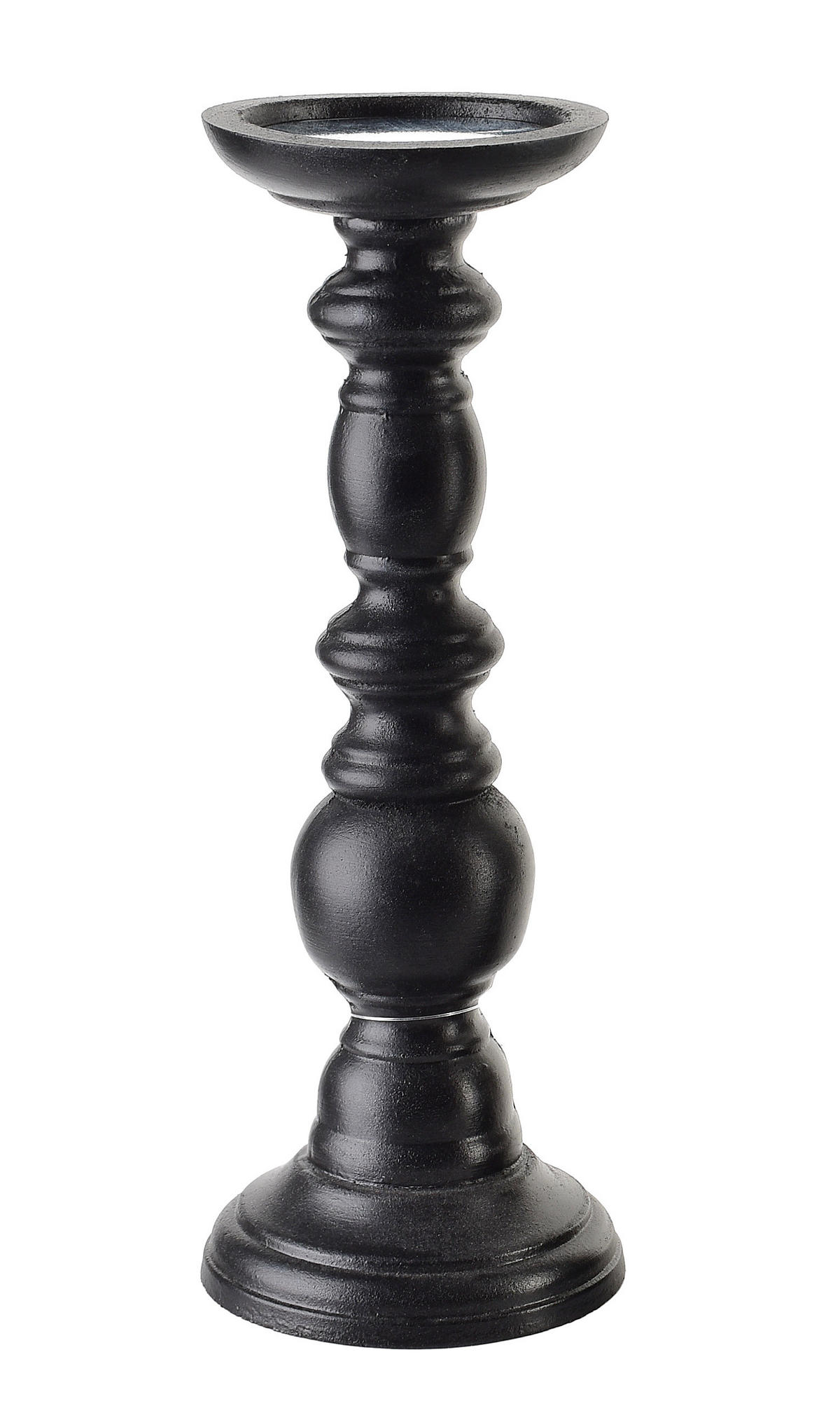 KERZENHALTER Daz schwarz 10/10/29 cm Hoz - Schwarz, Holz (10/29/10cm) - Mondex