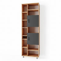 BADSCHRANK Ilias Goldkraft Eiche 60 x 190 cm - Honigeiche/Braun, Holzwerkstoff (60/190/30cm) - Vicco