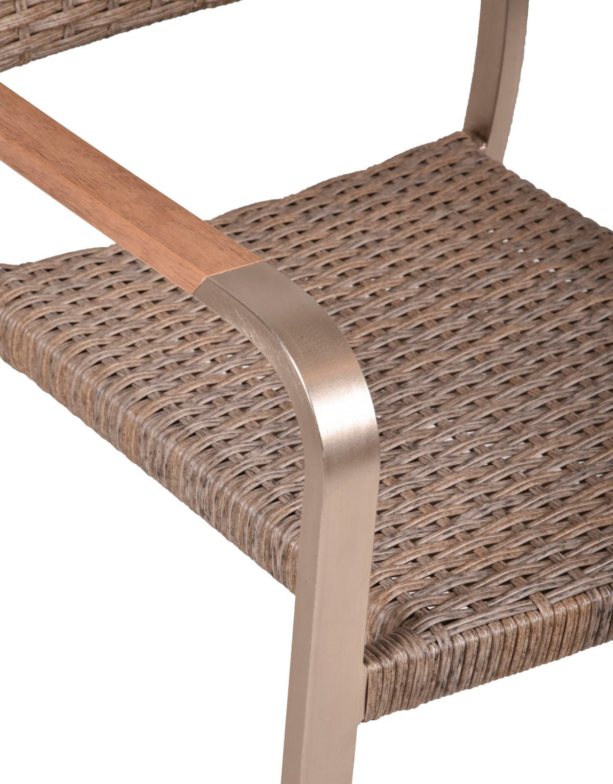 GARTEN-SITZGRUPPE Alwin 9-teilig Stuhl Klassik geschlossen Gartenmöbel-Set - Braun, Kunststoff - DELUKE