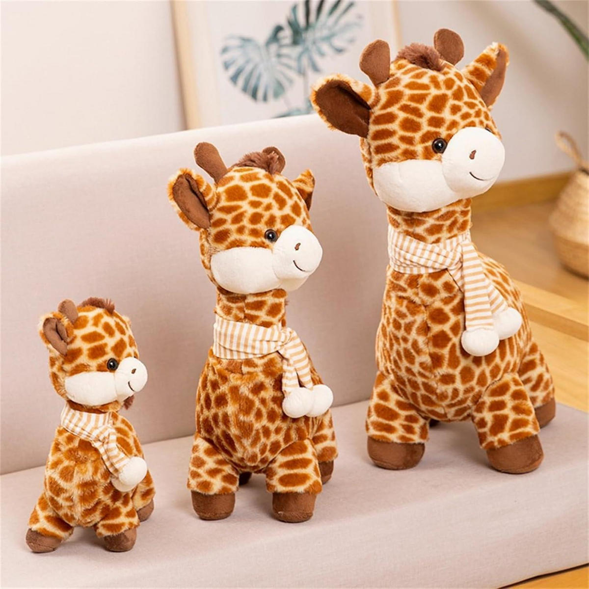 PLÜSCHTIER Giraffe 28 cm - Braun, Textil (10/28cm)