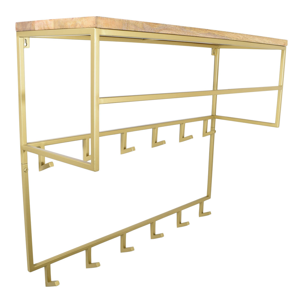 KLEIDERABLAGE Jip Gold - Goldfarben, Metall (100/80/33cm) - LOFT42