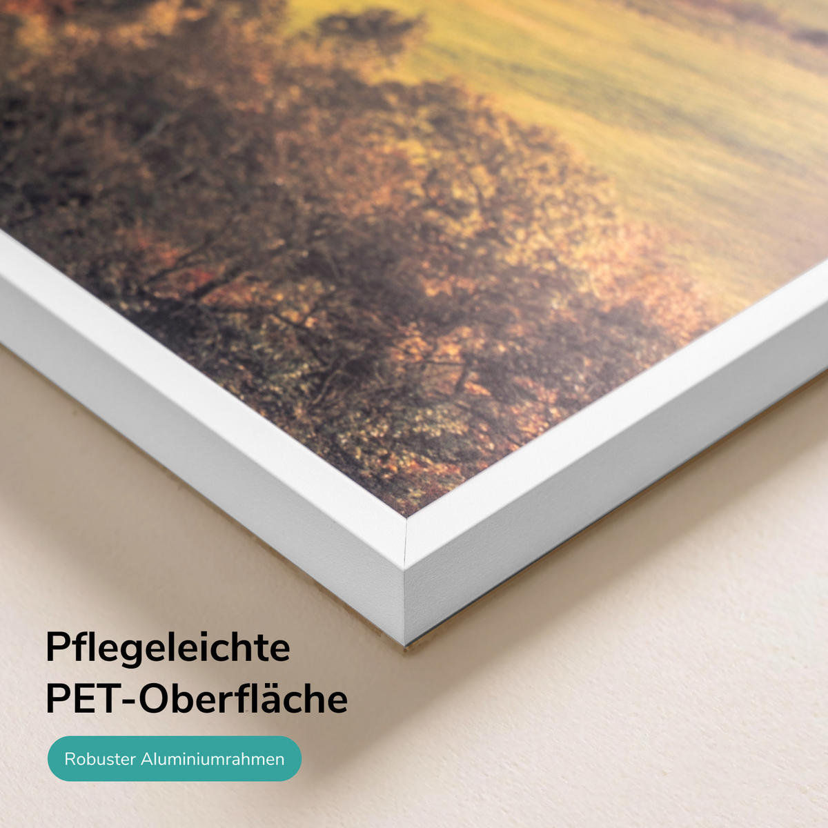 WANDKONVEKTOR Elektrisch mit dekorativem Landschaftsbild, Thermostat und WLAN App Steuerung, 119,5/59,5/2 cm - Weiß, Kunststoff/Metall (119.5/59.5/2cm) - EMKE