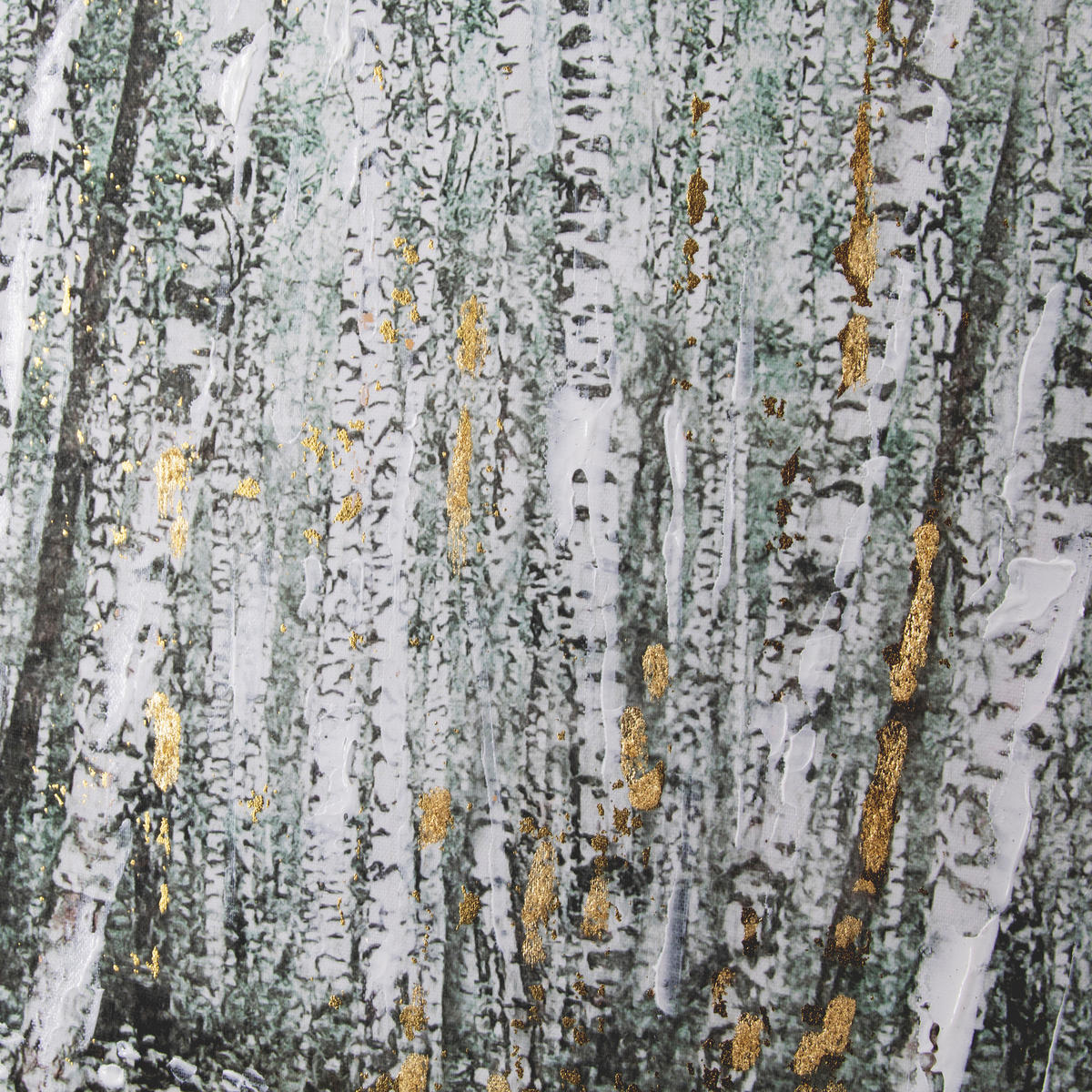 LEINWANDBILD Birkenwald 40x100cm - Gelb/Grau, Holzwerkstoff (100/1cm) - Art for the Home