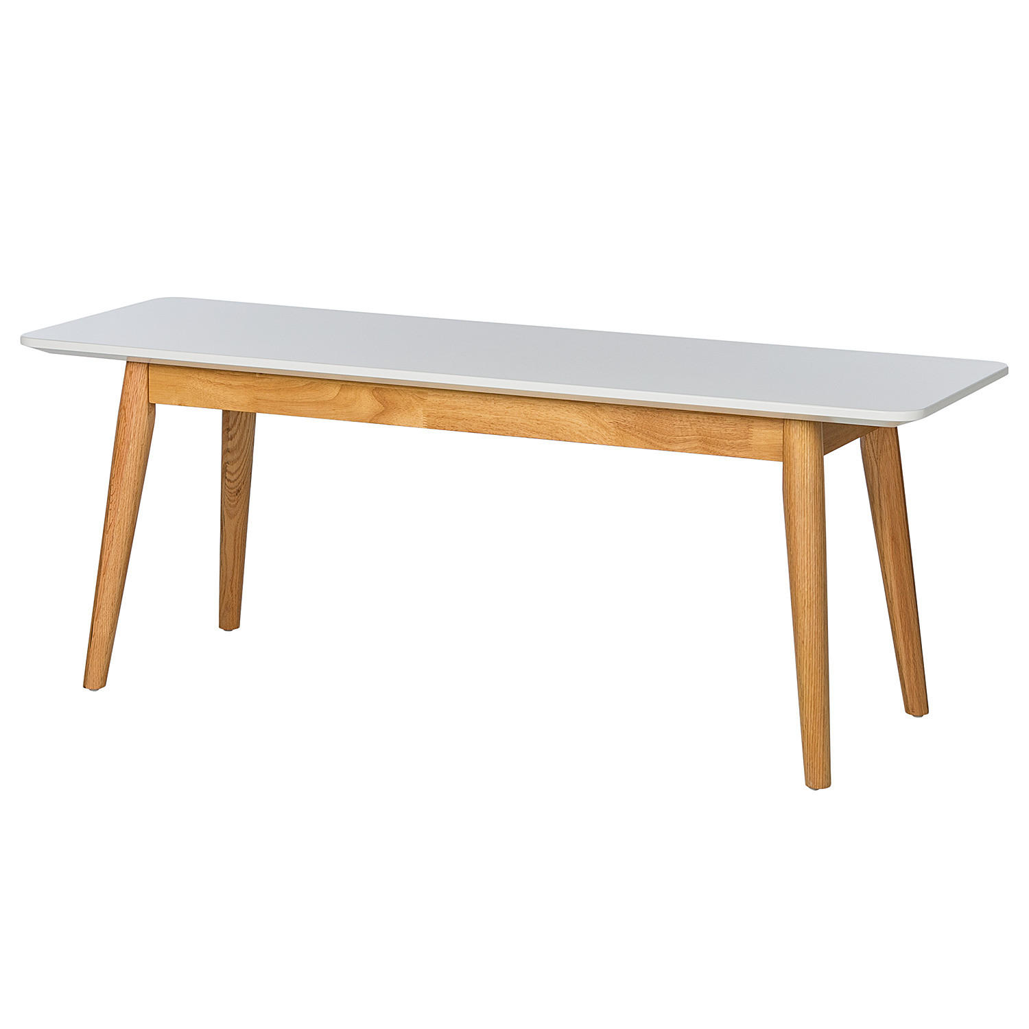 SITZBANK - Eichefarben/Weiß, Holzwerkstoff (120/45/40cm) - home24