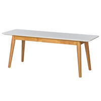 SITZBANK - Eichefarben/Weiß, Holzwerkstoff (120/45/40cm) - home24