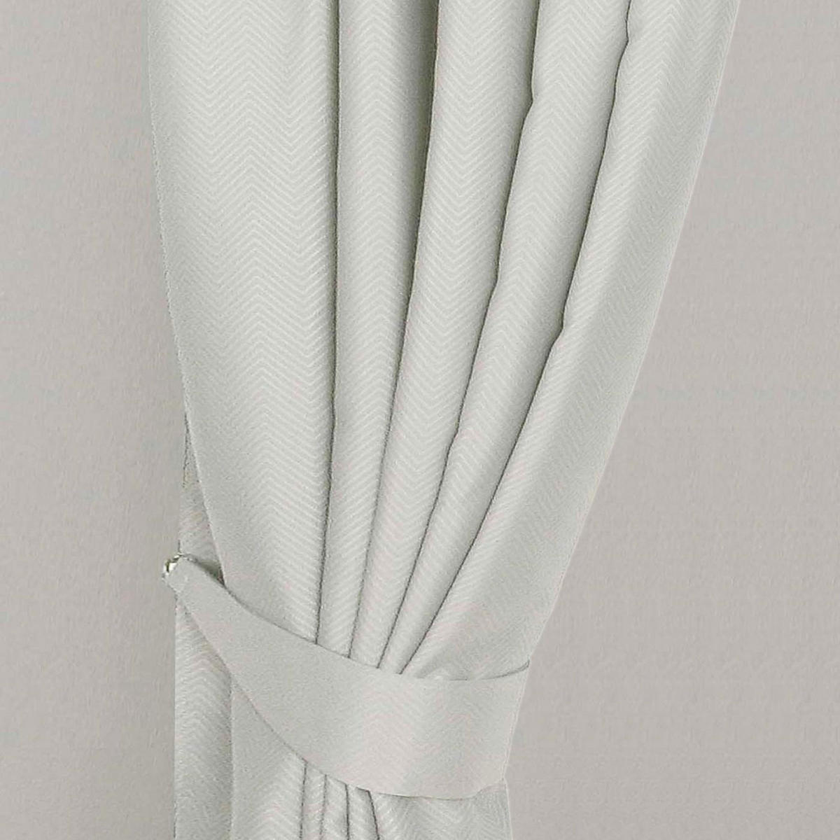 RAFFHALTER Fischgrät 2er-Set - Creme, Textil (13/66cm) - Homescapes