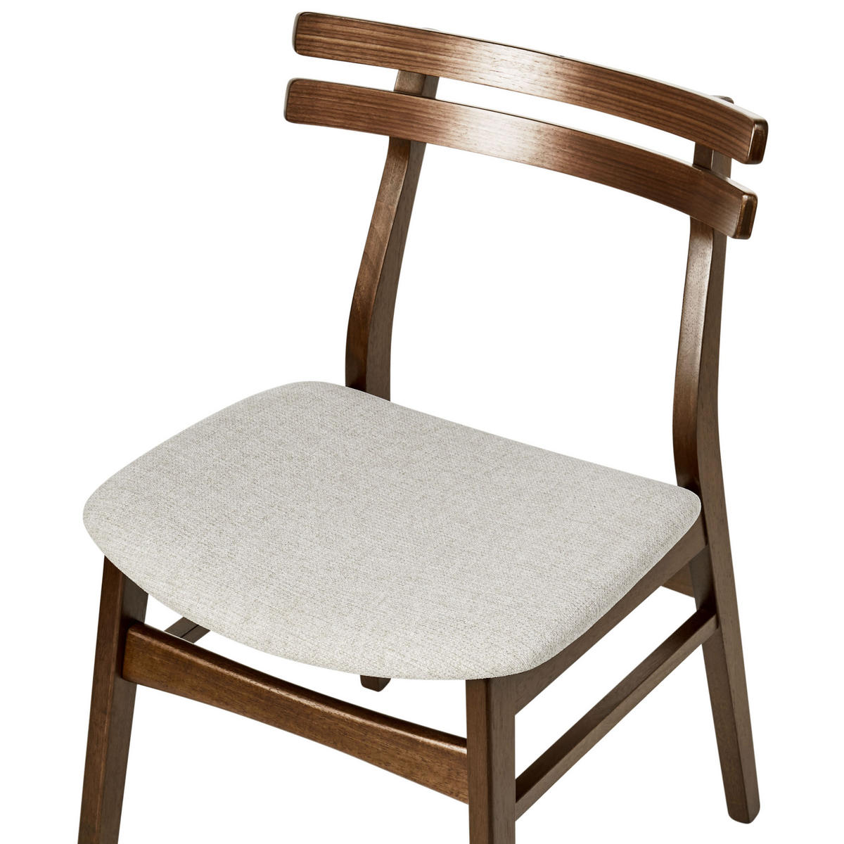 ESSZIMMERSTUHL 2er-Set Hellbeige Cynthiana - Beige/Braun, Holz (47/77/55cm) - Beliani