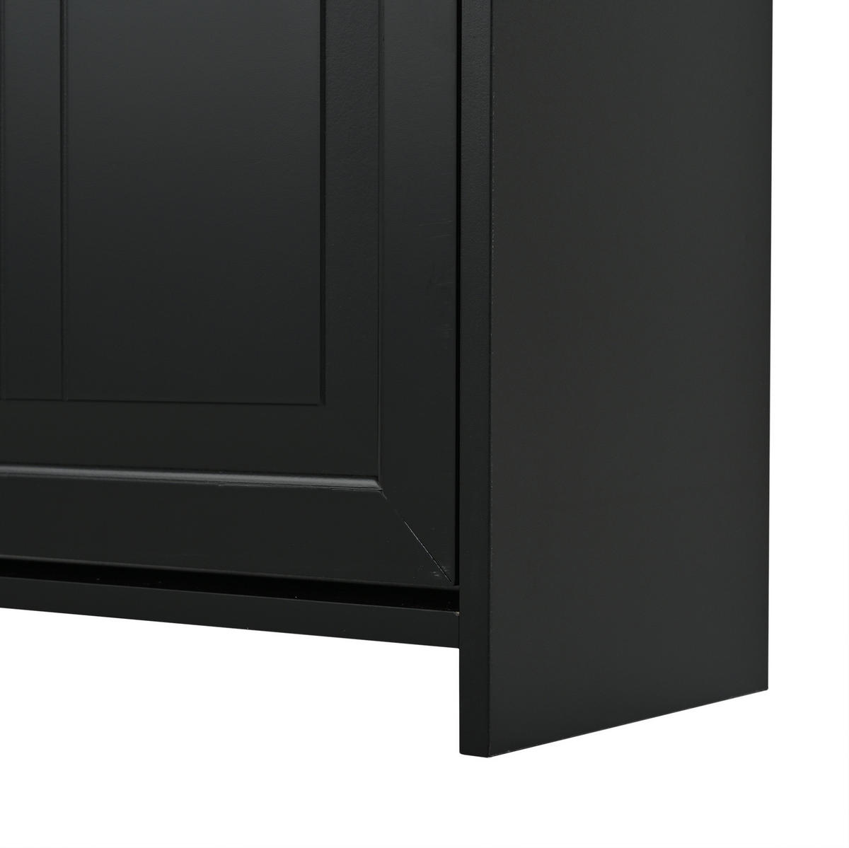 SCHUHSCHRANK mit 3 Klappen 70/24/120 cm im 2er-Set, schwarz - Schwarz, Holzwerkstoff (140/120/24cm) - BEAOK