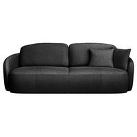 3-SITZER-SOFA Savoy Schwarz mit Schlaffunktion - Schwarz, Kunststoff/Textil (254/96/105cm) - Selsey