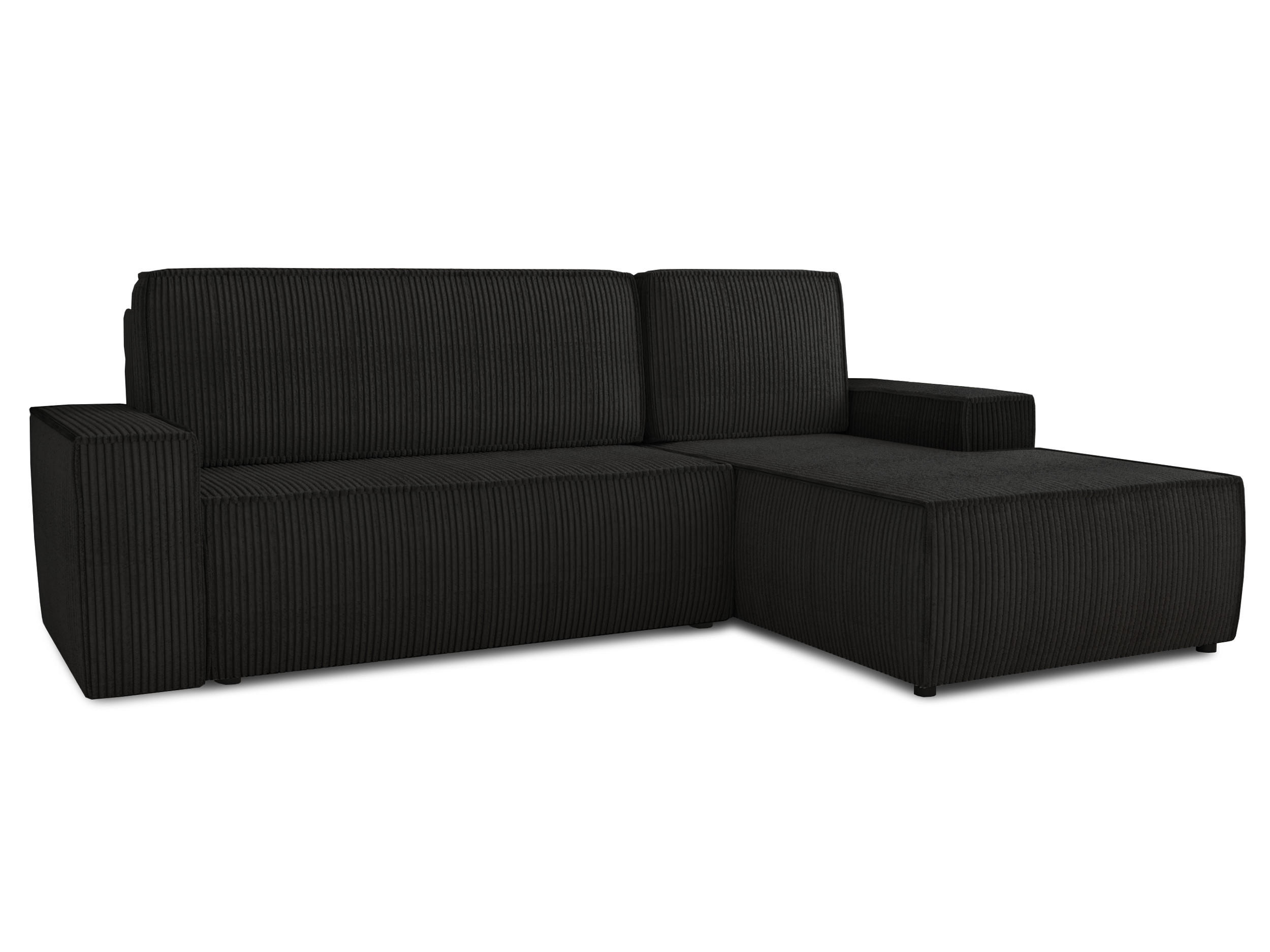 ECKSOFA Totti L, Seite: Rechts - Schwarz, Holz/Textil (246/144cm) - Sofnet