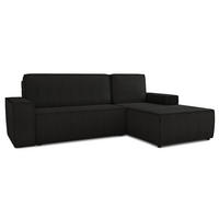 ECKSOFA Totti L, Seite: Rechts - Schwarz, Holz/Textil (246/144cm) - Sofnet