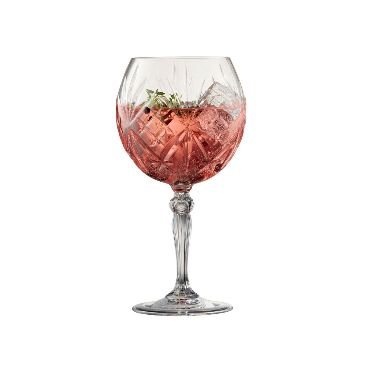 GIN & TONIC GLAS Melodia 4er Set, Kristallglas, Transparent, 650 ml - Transparent, Glas (0.65L) - Lyngby Glas