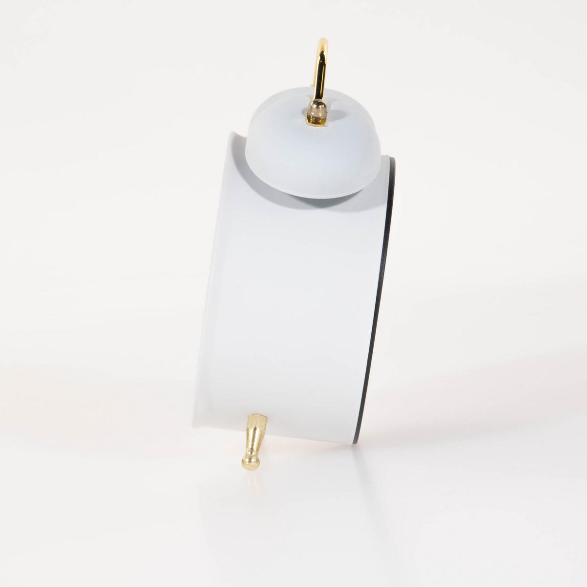 WECKER mit goldenen Uhrzeigern 10/5,5/13,5 cm - Weiß, Metall (5.5/13.5/10cm) - Atmosphera Createur d´interieur