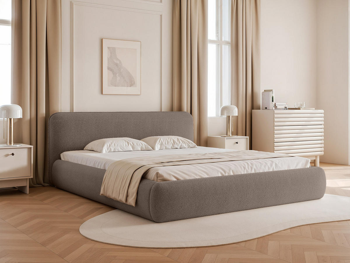 POLSTERBETT Herat 120x200 cm, Braun - Braun, Textil (200/120cm) - Fedve