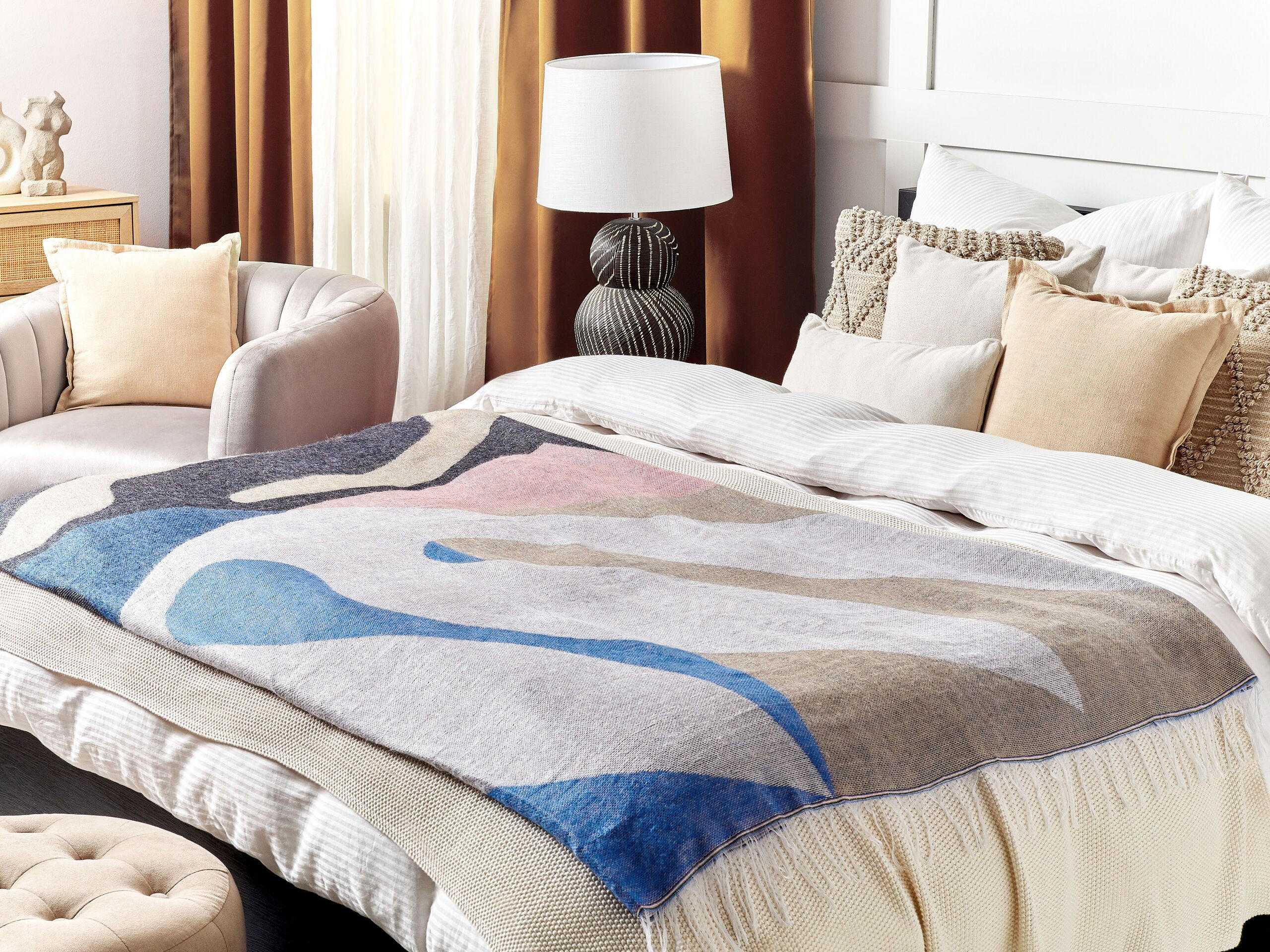 DECKE Bunt Yaladi 130/170 cm - Multicolor, Textil (130/170cm) - Beliani