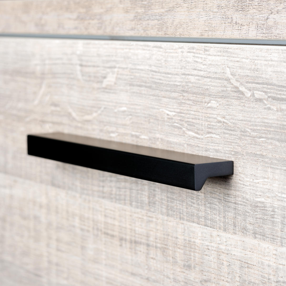 MÖBELGRIFFE Bremer, L160mm, 128mm Achsenabstand, Aluminium, schwarz eloxiert 5er-set - Schwarz, Metall (1.12/2/16cm) - EMUCA