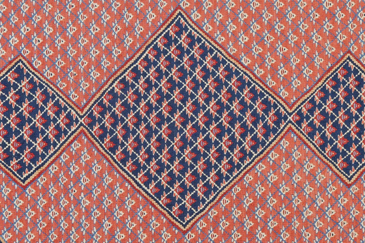KELIM-TEPPICH handgewebt Senneh Rosa 201/156 cm Schurwolle - Pink, Textil (156/201cm) - Looma