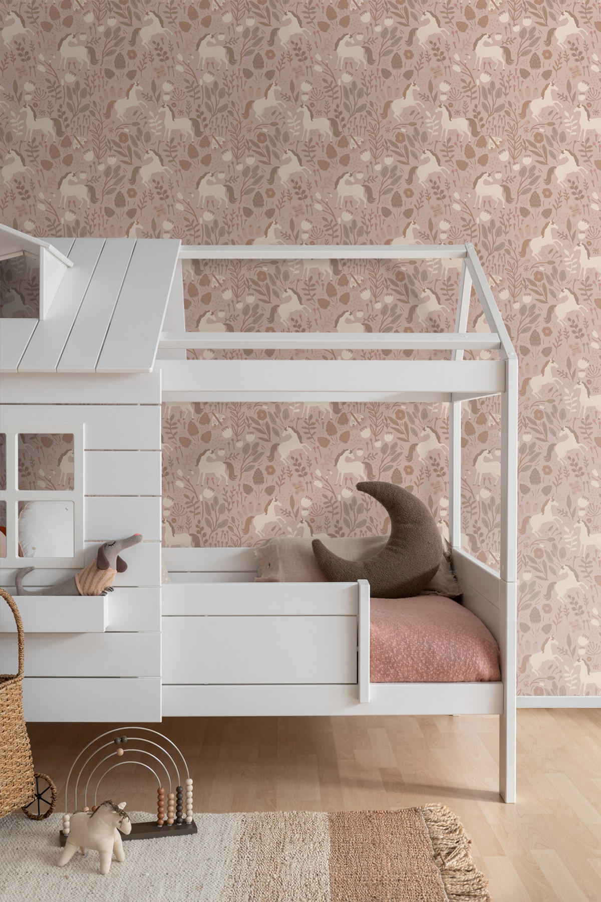 TAPETE Einhörner 53 cm x 10.05 m - Pink, Papier (53/0.1cm) - ESTAhome