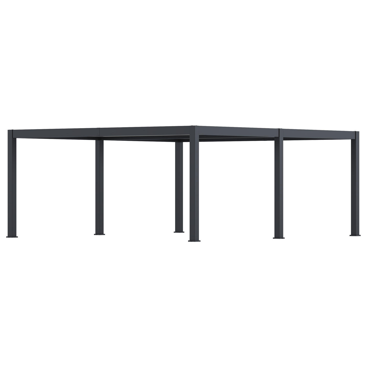 AUTOÜBERDACHUNG Carport Garage Pergola Aluminium 6 x 5,3 M anthrazit - Anthrazit, Metall (600/255/530cm) - WEIDE