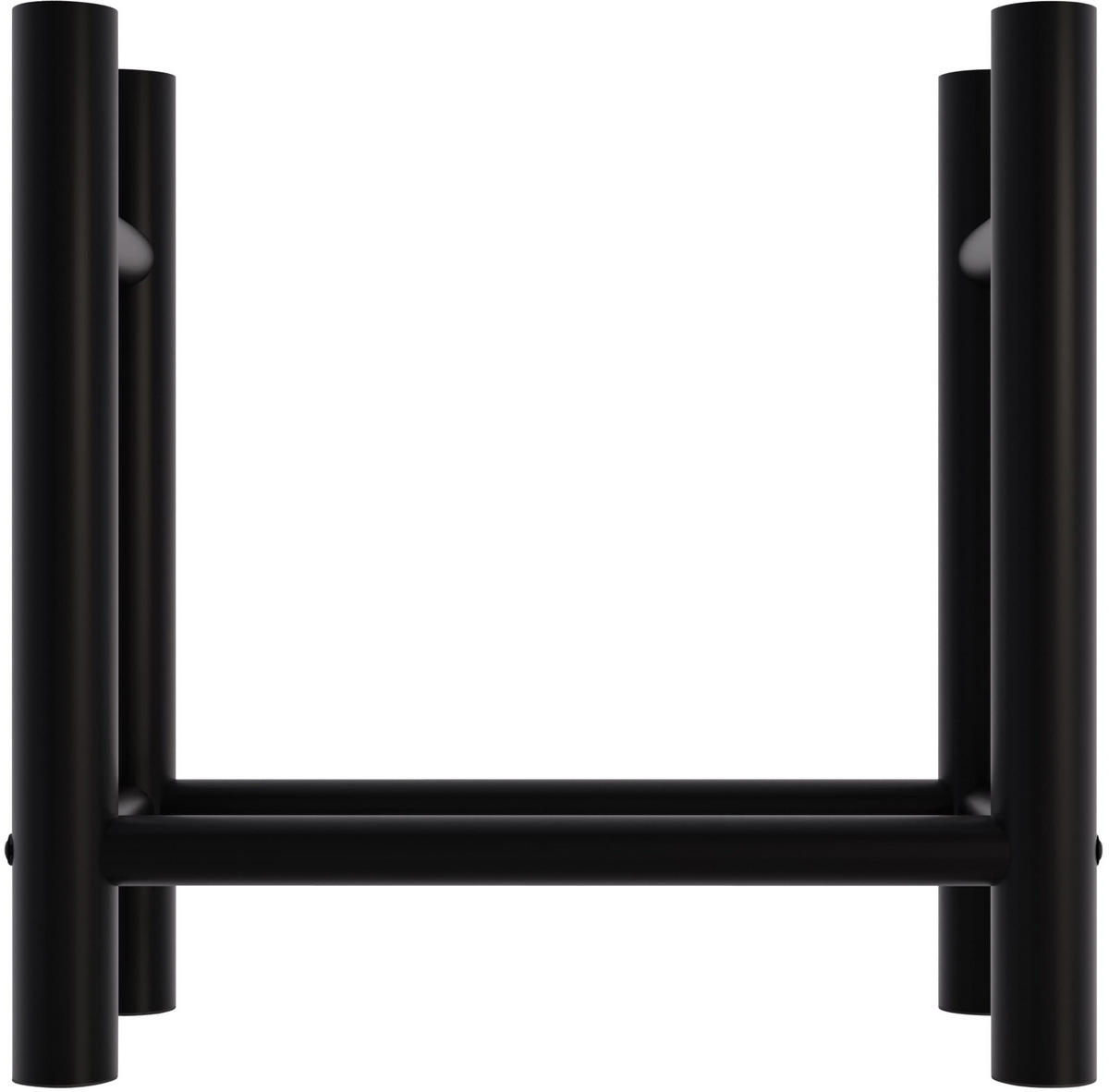 KAMINHOLZREGAL 60/30/60 cm Metall schwarz - Schwarz, Metall (60/60/30cm) - CLP