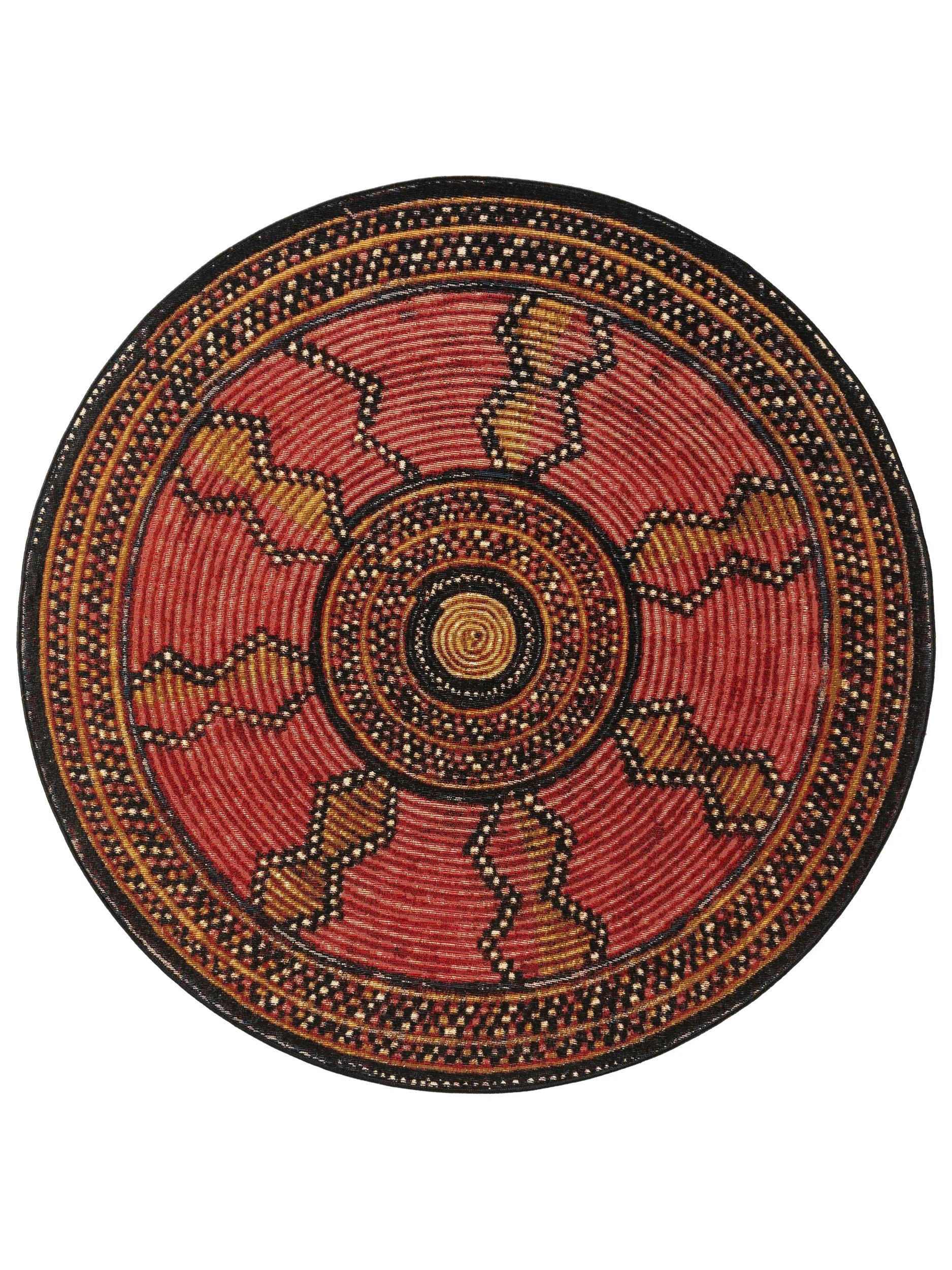 OUTDOORTEPPICH rund Artis Rot ø 160 cm rund - Rot, Textil (160/160cm) - benuta Nest